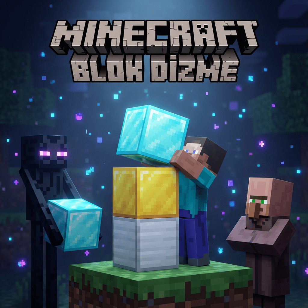Minecraft Blok Dizme oyun kartı
